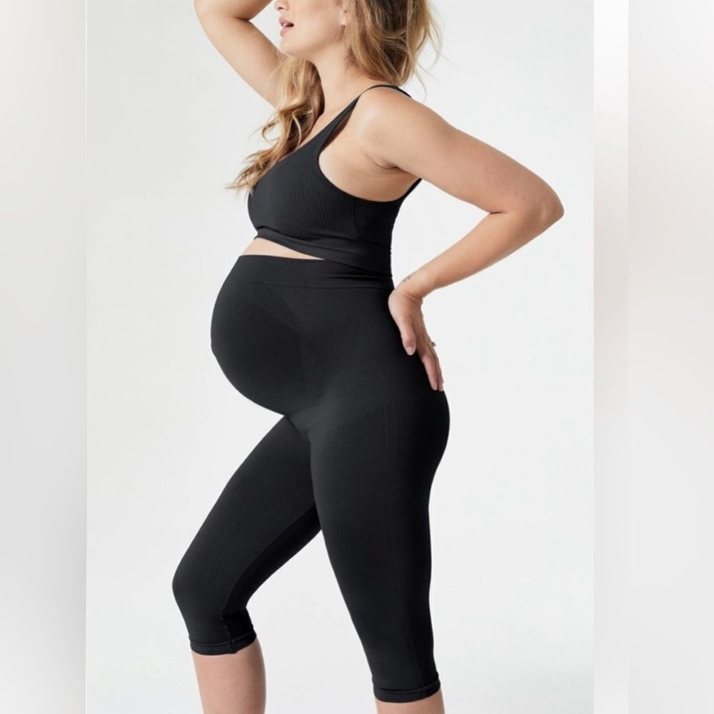 NWT Blanqi Everyday Maternity Crop Leggings Black Medium